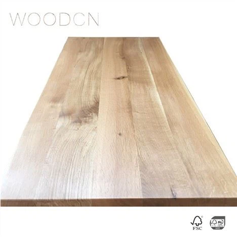 Pepejal Putih Oak Kayu Edge Glued Counter Tops