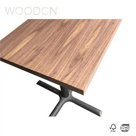 Bahagian Atas Meja Makan Kayu Walnut Hitam Venir