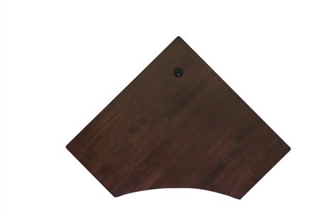 Meja Pejabat Tunggal Warna Walnut Kayu Beech