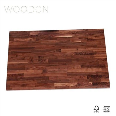 Meja Makan Kayu Blok Walnut Hitam