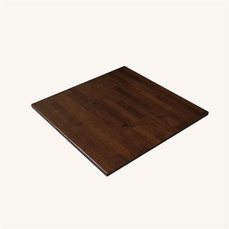 Ash Wood Square Butcher Block Coffee Table in Walnut Color Supplier factory