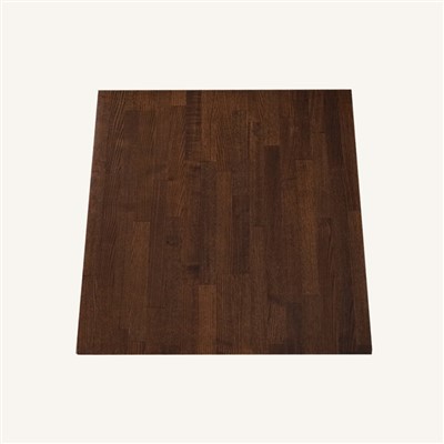 Ash Wood Square Butcher Block Dining Table Top dalam Pembekal Warna Walnut